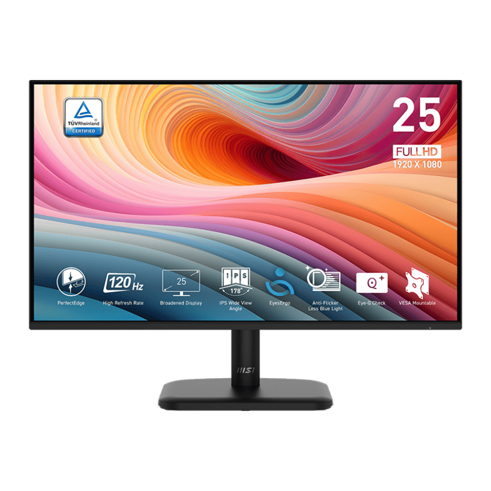 Monitor MSI - 25", Full HD (1920 x 1080), IPS, 120 Hz, 1ms, 16:9